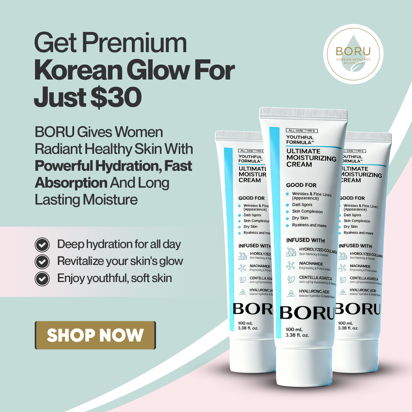 BORU Youthful Formula Ultimate Moisturizing Korean Cream